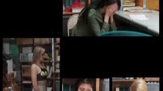 Cute brunette gets her ass hard slapped