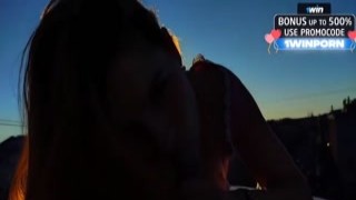 BabbyLittle - romantic blowjob on the roof of the house.
