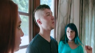 Hot stepsis kissing and jerking stepbro