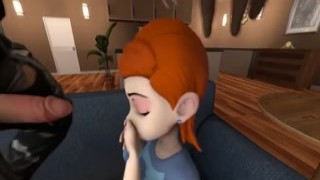 3D redhead Ben 10 teen deepthroat
