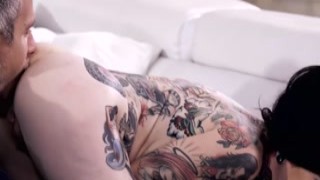 Mick fucked pink haired wife Joanna Angel anal