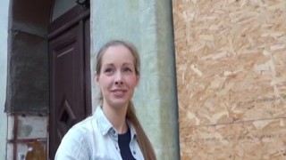 Petite German student casted on street