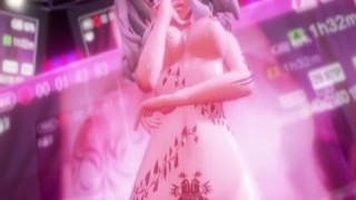 Tight 3D teen masturbates in front of man