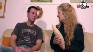 german mature mom fucks with vegetables