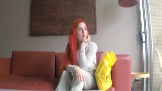 Redhead aces job interview after having rough sex with the casting agent