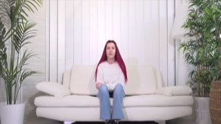 Amazing redhead loves to be a model